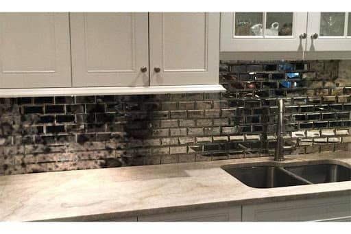 Antique mirrors for kitchen backsplash